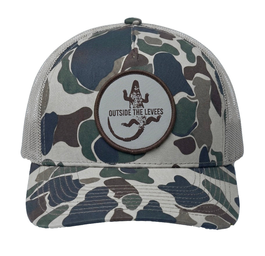 Outside The Levees Gator Hat in Wetland Camo